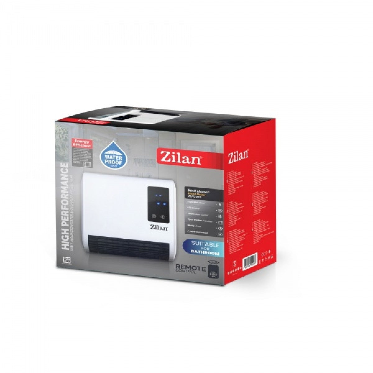 Aeroterma de perete Zilan ZLN-2083, 2000W, display LED, senzori de ferestre deschise, programare saptamanala