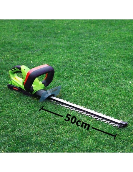 Trimmer pentru gard viu si pomi, cu 2 acumulatori, 20V - 2.0AH, lungime cutit 50cm