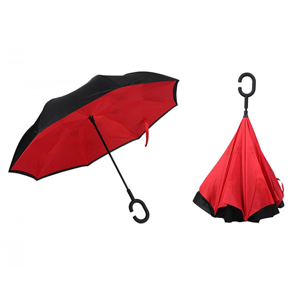 Umbrela reversibila cu maner forma C