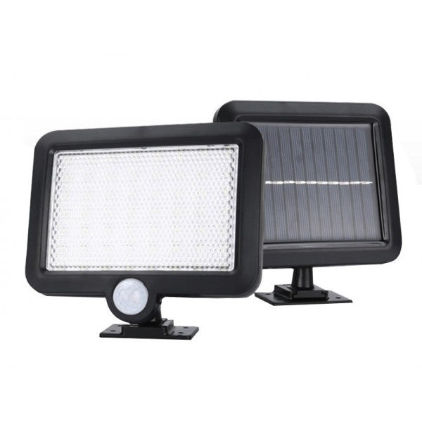 Lampa 56 LED cu alimentare solara, senzor lumina si senzor miscare