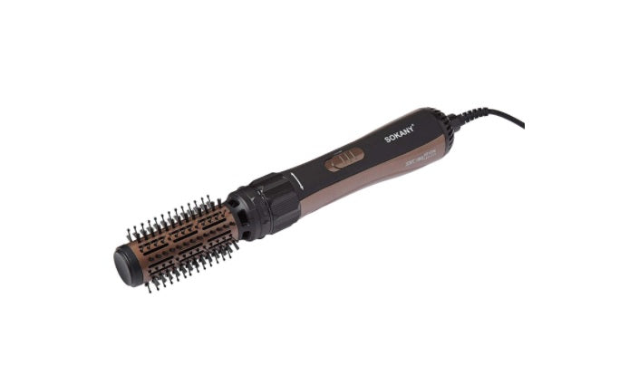 Perie de par rotativa, 1000 W, Negru Auriu