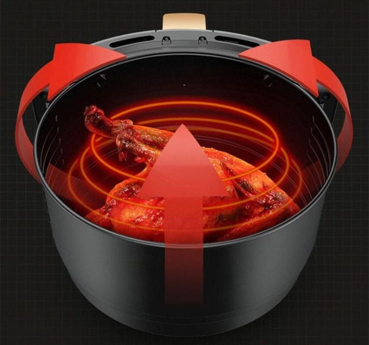 Friteuza fara Ulei cu aer cald, 2400 W Functie  de Coacere, Prajire 6l Air Fryer
