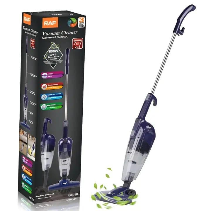 Aspirator RAF-8673B vertical 2 in 1 cu filtru HEPA 600W cu accesorii