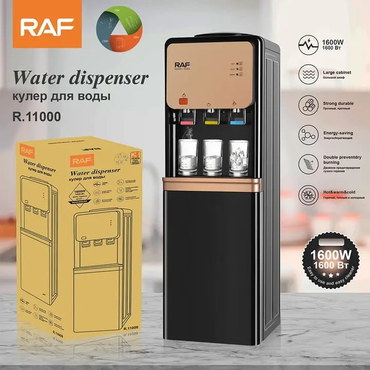 Dozator de Apa RAF-11000, 1600W cu Mini-Frigider integrat, 106CM Inaltime