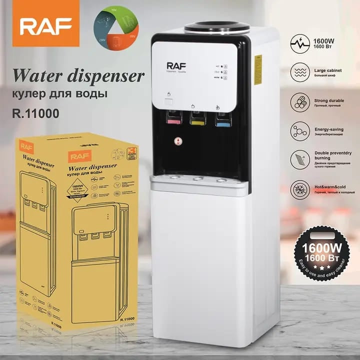Dozator de Apa RAF-11000, 1600W cu Mini-Frigider integrat, 106CM Inaltime