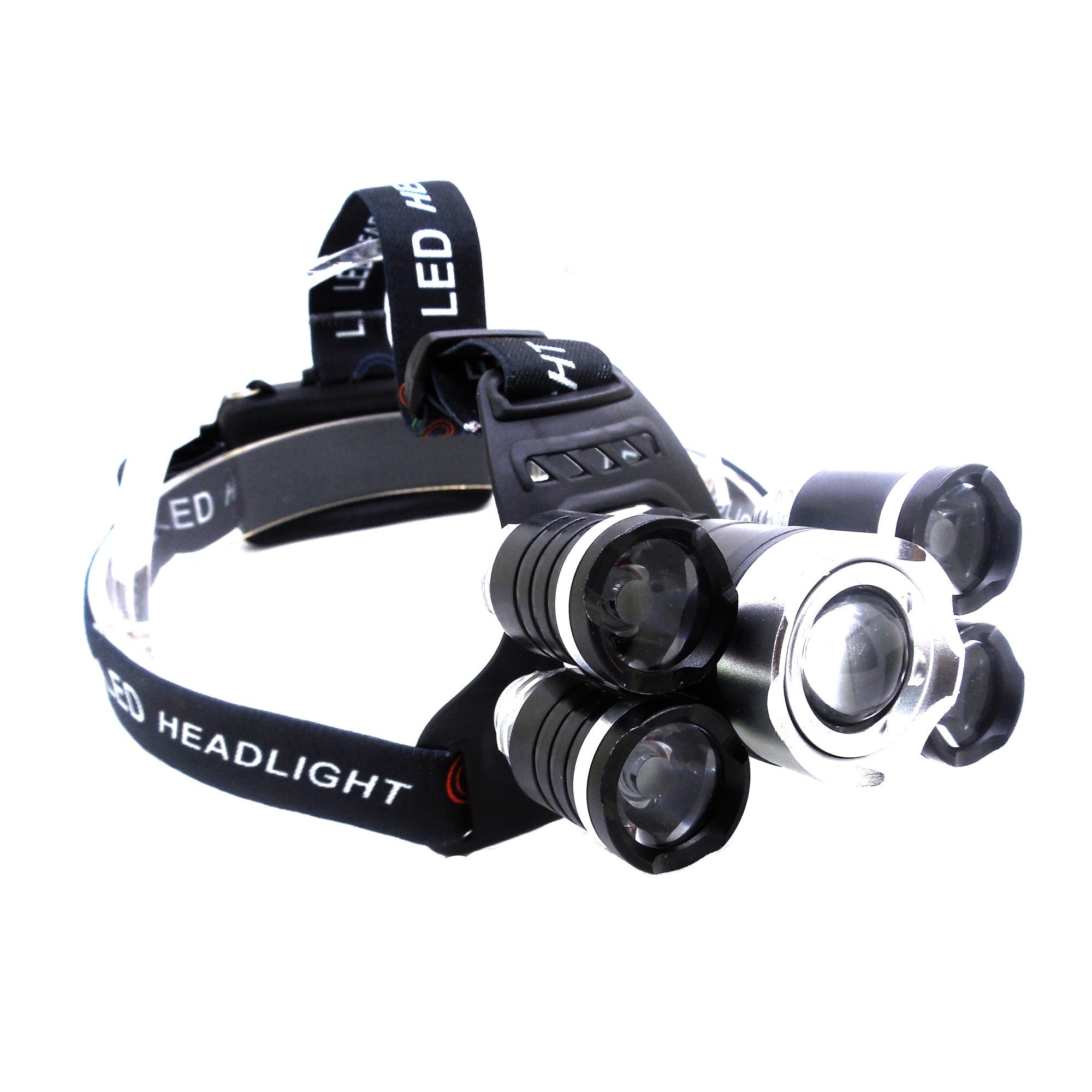 Lanterna frontala, 5 x LED, XM-L T6 + 4 XPE, 12000 Lumeni, Incarcator 220V + Incarcator Auto