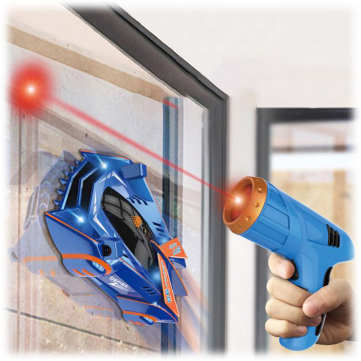 Masinuta cu telecomanda laser, circula pe perete sau tavan, incarcare USB
