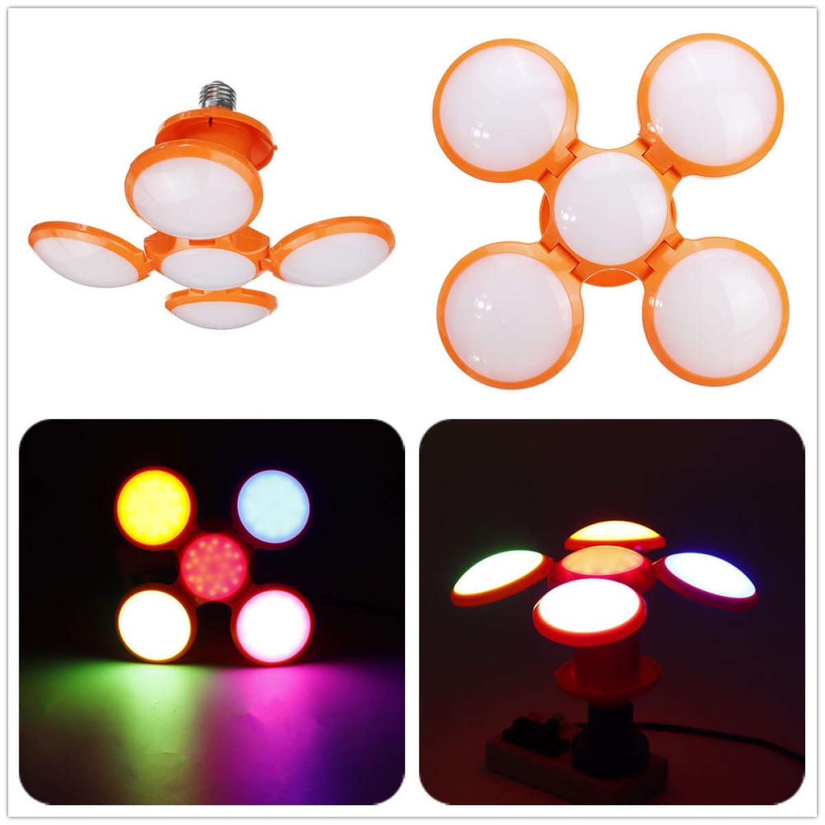 Bec LED Ajustabil si Pliabil cu forma de minge de fotbal, 40W