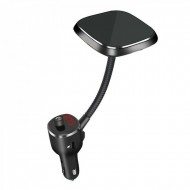 Modulator FM cu incarcare wireless si suport magnetic pentru telefon